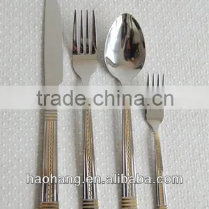 2013 Most Popular Gold - Plated Stainless Steel Unique Dinnerware Set thumbnail-1
