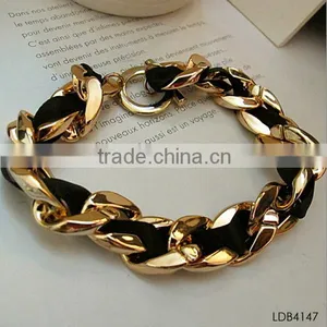 Yiwu Landy Jewelry Fabric and Gold Plating Intertwined Chain Bracelet thumbnail-1