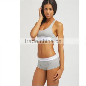 Professional OEM Women Sports Bra & Boyshort Underwear;Practice Swimming Bralette Bikini Tube Bra Custom Logo thumbnail-3