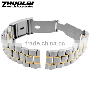 14|16|18|19|20|22|24mm High Quality Imported Stainless Steel Watch Band With Double Click Stainless Steel Buckle thumbnail-5