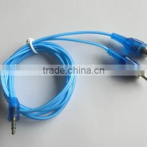 Hign Quality Reansparent DC 3.5 to 2 RCA Cable thumbnail-4