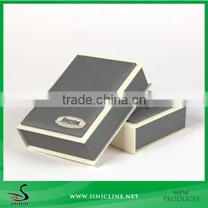 Sinicline Book-shaped Packing Box With Leather Label Logo thumbnail-2