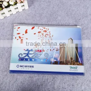 Business Promotion A4 Size Plastic Zipper Pvc Bag Document Bag Slide Zip Lock Plastic Bag thumbnail-1