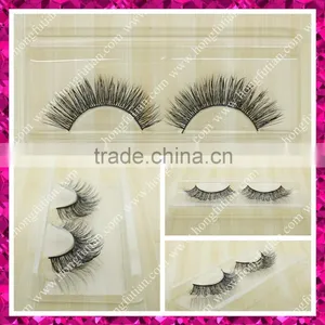 Wholesale Factory Price 100% Real Siberian Mink Fur False Eyelash ; Mink Fiber Lashes Strip Fake Eyelashes thumbnail-1