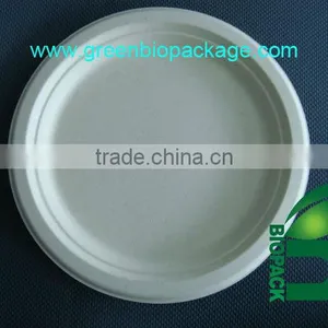 100% Biodegradable Disposable Straw Pulp Plate thumbnail-1