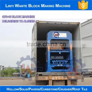 WANTE MACHINERY QT8-15 Fully-auto Concrete Interlock Brick Machine Line thumbnail-2