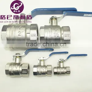 GLD Cheap Price 5PCS/LOT Hot Sale 1/4" Double Male External Thread Ball Valve ,brass Ball Valve , Valvecopper , thumbnail-1