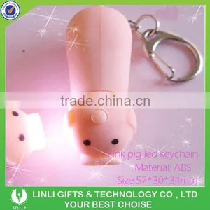 Kids Promotional Items Led Sound Little Pig Keychain,Led Pig Key Ring,Led Pig Key Chain thumbnail-3