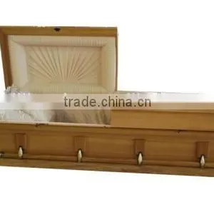 Natural Color Wood Casket Coffin Bier thumbnail-1