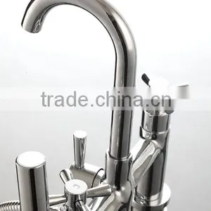 Chrome Finish Floor Stand Bathtub Shower thumbnail-1