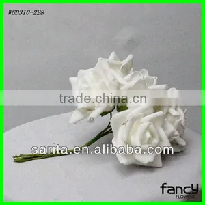 6 Pcs Foam Material Artificial Rose Flower From China thumbnail-1