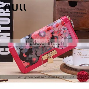 Ladies Popular Design Real Good Leather Printed Wallet thumbnail-1