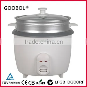 High Quality Small Drum Rice Cooker With Steamer Glass Lid Nonstick Coating thumbnail-1