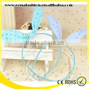 Metal Fabric Rabbit Style Girls Colors Alice Band thumbnail-1