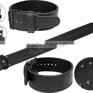 HEAVY DUTY LEATHER WEIGHT LIFTING TRAINING POWER BODY BUILDING GYM BELT FINEST LEATHER thumbnail-1
