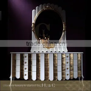 Luxury Neoclassic Dresser Mirror for Luxury Bedroom Sets-JM12-01 Mirror -Bedroom Furniture China Factory thumbnail-2