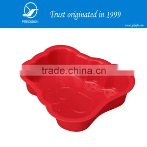 Red Bear Shape Soft Silicone Cake Mold thumbnail-1