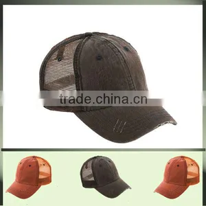 Classic Washed Trucker Mesh Cap Wl-0169 thumbnail-1