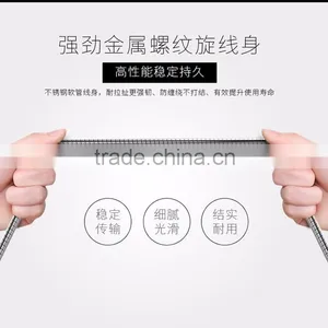 Hot Saling Fast Speed Custom Usb 2.0 Charging Cable for Samsung and Usb Silvr Metal Usb Cable thumbnail-3