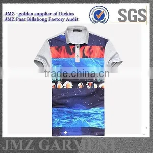OEM New Design 3d Printing Mens Polo t Shirts thumbnail-1