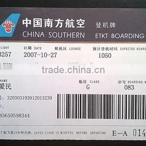 200g Thermal Paper Cheap Price Flight Boarding Pass Tickets Printed thumbnail-1