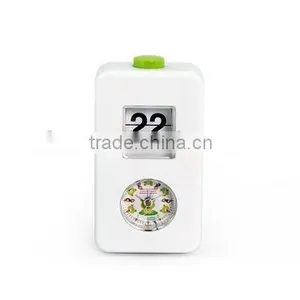 Calendar Clock,table Clock,twin Bell Clock,wooden Desk Clock thumbnail-1
