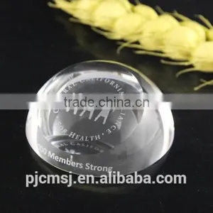 Half Ball Cheap Crystal Glass Paperweight for Office OSM031 thumbnail-1