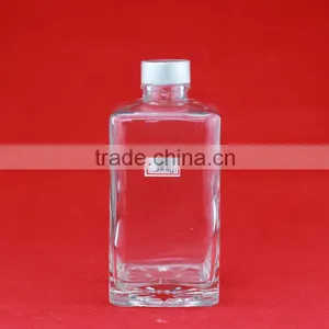2016 New Design Juice Glass Bottle Square Glass Bottle White Liquid Bottle thumbnail-3