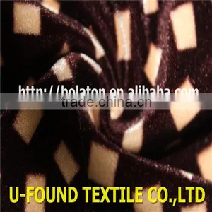 The Lastest Design Beautiful ParPrinted KS Polyester Spandex Velvet Fabric For Garment thumbnail-1