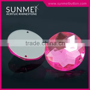 Charming Round Shape Original Acrylic Crystal Sew on Stones thumbnail-1