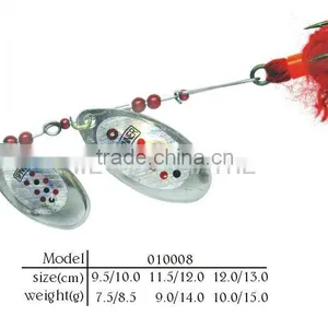 2 Blades Spinner Bait Metal Lure thumbnail-1