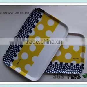 Personal Logo Print Rectangle Shape Plastic Melamine Cooking Plate thumbnail-2
