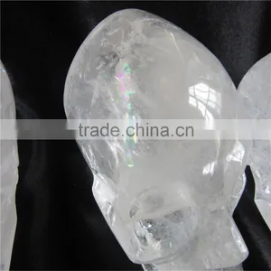 Hot Sale Natural Clear White China Crystal Skull thumbnail-5
