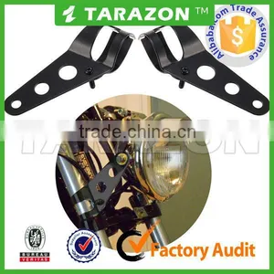 Motorcycle Custom Cafe Racer Bobber Chrome Headlight Brackets For 35-43mm Forks thumbnail-1