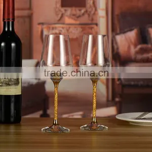 High Quality Wedding Occasion Clear Decorated Crystal Wine Glasses thumbnail-2