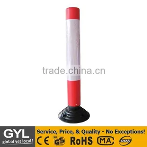 Red and White Plastic Coated Fence Sign Post thumbnail-1