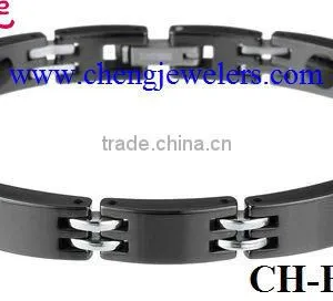 IP Black Charms for Bracelets, Magnetic Bracelet, Mens Bracelet thumbnail-1