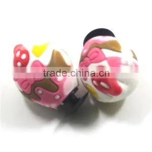Candy Color Dessert Shaped Custom Shoe Charm Wholesale PVC 3d Shoe Buckles thumbnail-6