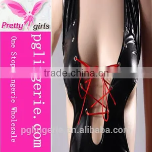 Newest Design Woman Bareness Sexy Genuine Leather Dress thumbnail-2