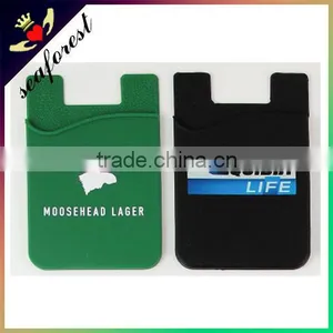 3m Adhesive Sticker Silicone Smart Wallet,silicone Card Holder for Cell Phone thumbnail-3