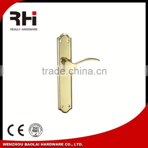 European Bathroom Aluminum Door Lever Handle on Square Plate thumbnail-1
