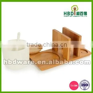 Ceramic Storage Containers Set With Bamboo Lid thumbnail-4