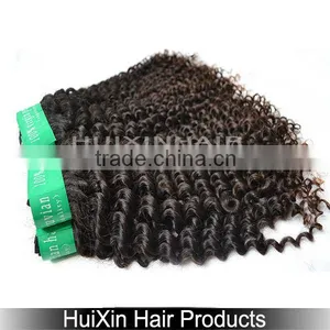 Unprocessed Peruvian Kinky Curly Hair Weave Long Lasting thumbnail-1