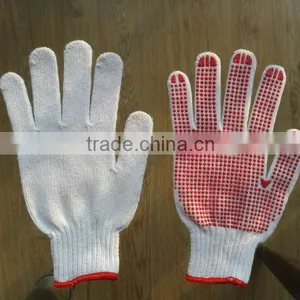 Cotton Hand Safety Gloves/Industrial Cotton Gloves With Dots/Cotton Knitted Gloves thumbnail-1
