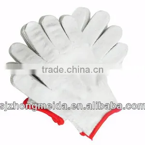 Bleached White Cotton Knitted Glove/work Glove/safety Glove thumbnail-1
