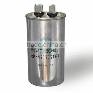 Cylindrical Aluminium Case Air Conditioner Power Capacitor, Air Conditioner Run sh Capacitor thumbnail-3
