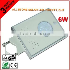 Latest Integrated Solar Power 6W All In One Aluminum LED Street Light thumbnail-1