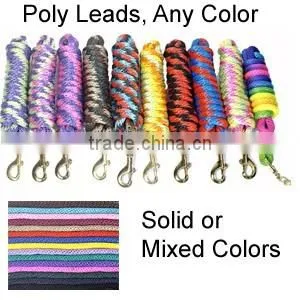 Solid Color Horse Lead Core Rope With Heavy Swivel Snaps thumbnail-2