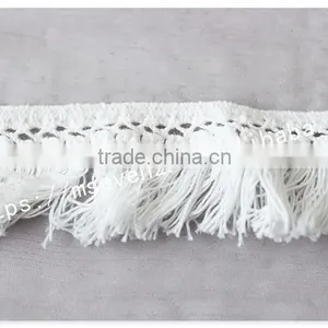 Customized Color 3.5cm Width Polyester Water Soluble Fringe Lace Trim for Gament thumbnail-2