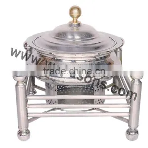 New Rounded Base Chafing Dish | Handmade Chafing Dish | Best Quality Chafing Dish | Stainless Steel Chafing Dish thumbnail-6